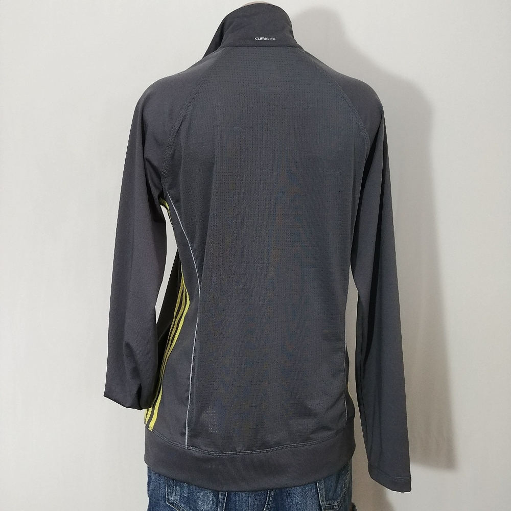Adidas Climalite Grey Windbreaker Jacket Coat - Picture 6 of 8